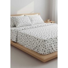 Erca Home Tekstil Ürünleri Ranforce Kumaş Yastıklı Lastikli Çift Kişilik Çarşaf Takımı/ 160X 200 Beyaz