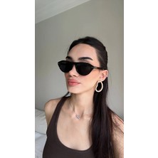 Premini Unisex Siyah Güneş Gözlüğü, Gold Sap, UV400 Koruma, Şık ve Trendy