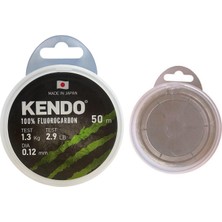 Kendo White 50MT 0.12MM %100 Fluorocarbon Misina