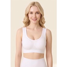 Formactive Kadın Pamuklu Toparlayıcı Bralet Sütyen – Pedli Rahat, Şık ve Günlük Kullanım - 2135 Beyaz