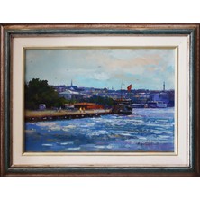 Muguetarts Sarayburnu Orijinal Yağlıboya Tablo - Mehmet Najafzadeh Eseri 50X65 cm