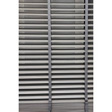 Özel Jaluzi Gri 50 mm Ahşap Görünümlü Jaluzi