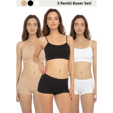 Formactive Kadın Dikişsiz Boxer Seti Esnek Elastan - 3'lü Iç Giyim & Karışık Renk