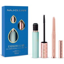 Naj Oleari Endless Gaze Kit Click On Me Waterproof Maskara ve Stay Göz Farı 2'li Set - Hacim ve Uzunluk Veren Kalıcı