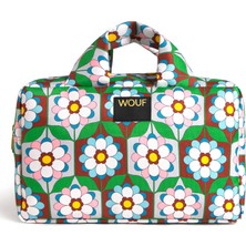 Wouf Kaleido Renkli Baskılı Kadın Makyaj Çantası 29 x 18 cm - Renkli Baskılı Şık Makyaj Çantası