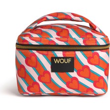 Wouf Heartbeat Vanity Renkli Baskılı Kadın Makyaj Çantası 20 x 12 cm - Renkli Baskılı Şık Makyaj Çantası