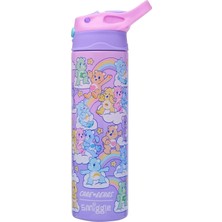 Smiggle Care Bears Çelik Suluk 520 ml – Pipet Kapaklı, Isı Yalıtımlı Çocuk Matara