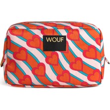 Wouf Heartbeat Renkli Baskılı Kadın Makyaj Çantası 20 x 13 cm - Renkli Baskılı Şık Makyaj Çantası