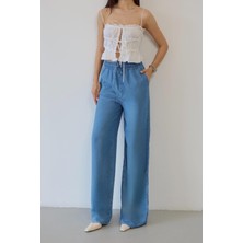 Lacarino 8298 Kadın Palazzo Jean Pantolon