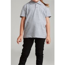 Nacar Store Kız Çocuk Polo Yaka Kısa Kol Okul T-Shirt