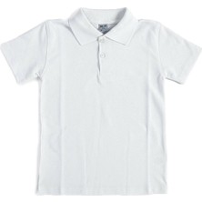Nacar Store Unisex Çocuk Polo Yaka Kısa Kol Okul T-Shirt