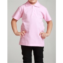 Nacar Store Kız Çocuk Polo Yaka Kısa Kol Okul T-Shirt