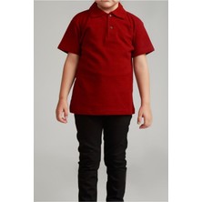 Nacar Store Kız Çocuk Polo Yaka Kısa Kol Okul T-Shirt