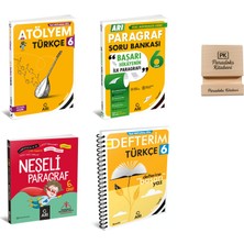 Arı Yayıncılık Arı 6. Sınıf Türkçe Atölyem ve Defterim Paragraf ve Neşeli Paragraf 4lü Set + Telefon Standı