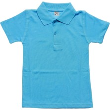 Nacar Store Unisex Çocuk Polo Yaka Kısa Kol Okul T-Shirt