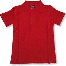 Nacar Store Unisex Çocuk Polo Yaka Kısa Kol Okul T-Shirt