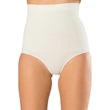 Formactive 1100 Kadın Yüksek Bel Slip Dikişsiz Korse - Bamboo & Toparlayıcı İç Giyim Beyaz XL