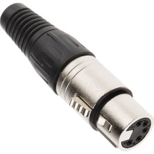 BK Teknoloji 5 Pin Xlr Dişi Konnektör Kablo Tipi Mikrofon ve Dmx Bağlantı Soketi