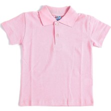 Nacar Store Unisex Çocuk Polo Yaka Kısa Kol Okul T-Shirt