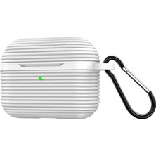 Bezos Airpods Pro 3 (3.nesil) Raven Silikon Kılıf - Beyaz