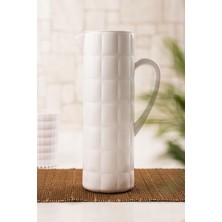 Bezos Arkilik Allegra 1,5 Lt Beyaz Sürahi (Buzdolabı Kapak Rafına Sığar)