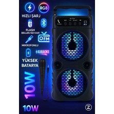 Techronix 90 Db Sd Kart Aux USB Girişli Siyah Kablosuz Bluetooth Speaker Hoparlör Ses Bombası Fm Radyo