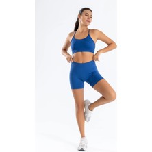 Formactive 18251810T Kadın Spor Tayt Takım - Çapraz Sırt Detaylı & Destekli Seamless/Dikişsiz İndigo XS/S