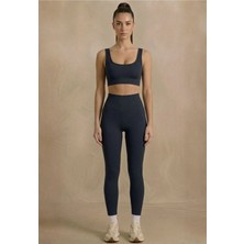 Formactive Füme U Yaka Büstiyer Push Up Dikişsiz Tayt Takım