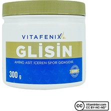 Vitafenix Glisin 300 gr, Şeker İçermeyen Vegan Sporcu Besini, 3000 mg Glisin İçerir