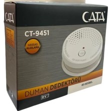 CT-9451 9V Pilli Duman Dedektörü Pil Hariçtir,beyaz,