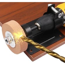 Bileme Eğeleme Standı Elektrikli Matkap Bileme Değirmen Taşı ve Braketi Matkap Taşlama Tabanı