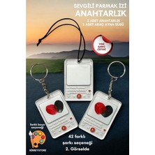 BirbeyStore Parmak Izi Anahtarlık 2 Adet Araç Dikiz Aynası Süsü 1 Adet