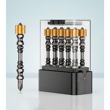 10'lu Çift Taraflı Manyetik Amortisörlü Yıldız Çelik Vidalama Uç Seti 65MM Pz2, 722690