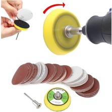 Dremel Proxxon Uyumlu Benzeri Gravür Makinası Için 5cm Çırt Taban Zımpara Seti 60 Adet Zımpar