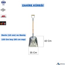 Apeksal Zahire Küreği Metal Ahşap Saplı Geniş Tahıl, Yem , Bakliyat Kürek