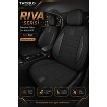 Trobus Ford Tourneo Courier 2024 Uyumlu Riva Serisi 2+1 Ticari Siyah Ortopedik Koltuk Kılıfı