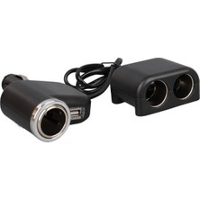 Olesson 1526 12-24V Tek USB Girişli 120W 80 cm Kablolu 3’lü Araç Çakmak Çoklayıcı