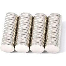 Neodimyum Mıknatıs DISK10X2 mm 52 Adet Mini Mıknatıs Son Derece Güçlü, Yaklaşık 2 kg Yapı�