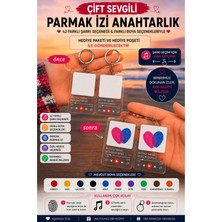 BirbeyStore Sevgili Parmak Izi Seti Anahtarlık Çift Sevgili Anahtarlık Sevgililer Günü Hediyesi