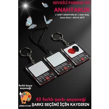 BirbeyStore Sevgiliye Anlamlı Hediye Çift Sevgili Parmak Izi Anahtarlık Araba Ayna Süsü