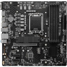 MSI Msı Pro B760M-P Ddr4 4600MHZ 1xhdmı 1xdp 2xm.2 USB 3.2 Atx 1700P (12. / 13. ve 14. Nesil Işlemci Uyumlu)