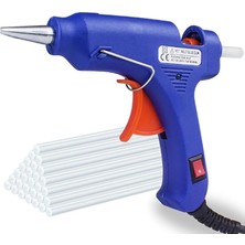 Home 20W Ince Silikon Tabancası – 10 Adet 7 mm Silikon Çubuğu Dahil, Hızlı Isınan Mini Sıc