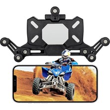 360 Derece Dönen Titreşim Önleyici Metal Motosiklet Bisiklet Scooter Telefon Tutucu - AL5074