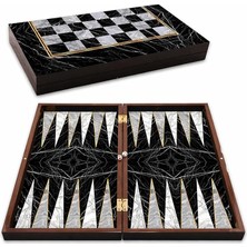 Tavla Platin Mermer Büyük Boy 12 mm Mdf Kasa, Parlak Selefon Kaplama, Çizilmeye Karşı Dirençli