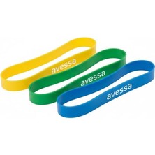 Spor 3 Adet Hafif-Orta-Sert Direnç Pilates Yoga Spor Bandı 285X50X1 mm - 1,5 mm - 1,30 mm Çok Ren