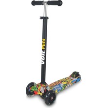 Işıklı Tekerlekli Scooter 5 Yaş Üzeri, Zil ve Grafiti Tasarım