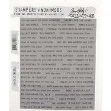 Holtz - Stampers Anon CMS394 Tıny Tim Holtz Stamp Clıng Rbbr Damga Seti, Küçük Metinli, Tek Boy