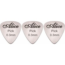 Paslanmaz Çelik 0.30MM Metal Gitar Penası - 3 Adet