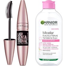 New York Lash Sensational Yelpaze Etkili Intense Black Maskara - Ekstra Siyah + Garnier Skin Natural