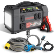 AW401 12V 2500AMP Li-Polimer Akü Takviye Pompa Basınçlı Yıkama Powerbank LED Lamba
